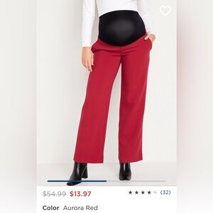 Maternity XL Old Navy brand Red Dress Pants